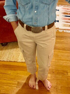 Gap Khaki Cargo Crop Pants